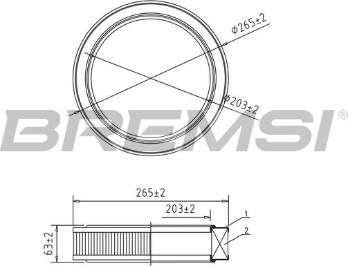 Bremsi FA1638 - Filter za zrak www.molydon.hr