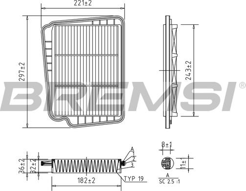 Bremsi FA1621 - Filter za zrak www.molydon.hr