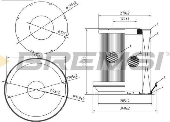 Bremsi FA1623 - Filter za zrak www.molydon.hr