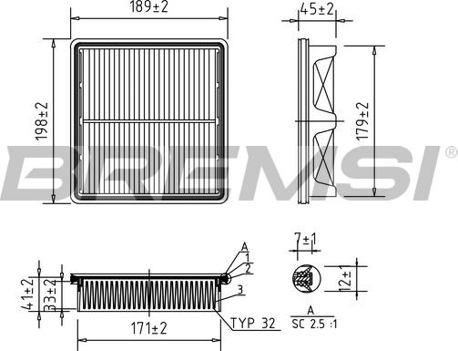 Bremsi FA1676 - Filter za zrak www.molydon.hr