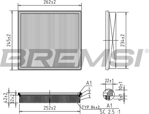 Bremsi FA1049 - Filter za zrak www.molydon.hr