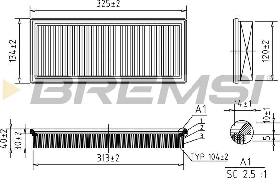 Bremsi FA1046 - Filter za zrak www.molydon.hr