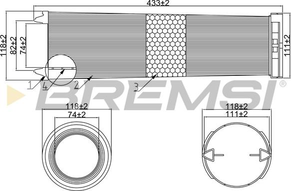 Bremsi FA1055 - Filter za zrak www.molydon.hr