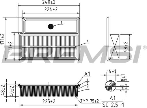 Bremsi FA1065 - Filter za zrak www.molydon.hr