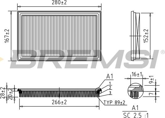 Bremsi FA1062 - Filter za zrak www.molydon.hr