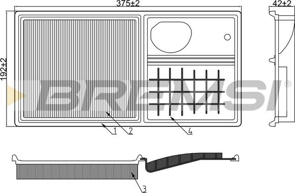 Bremsi FA1019 - Filter za zrak www.molydon.hr