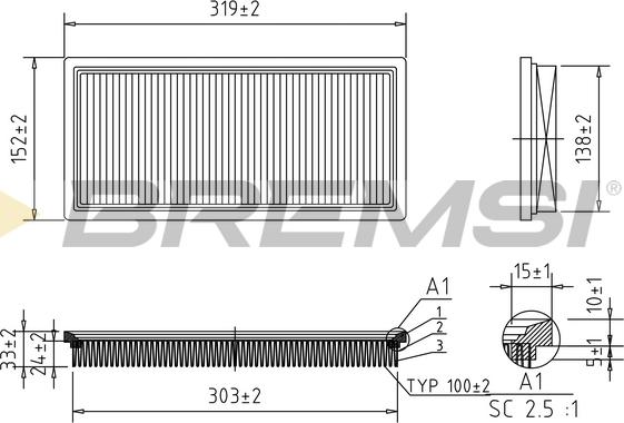 Bremsi FA1031 - Filter za zrak www.molydon.hr