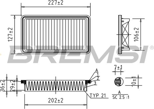 Bremsi FA1025 - Filter za zrak www.molydon.hr