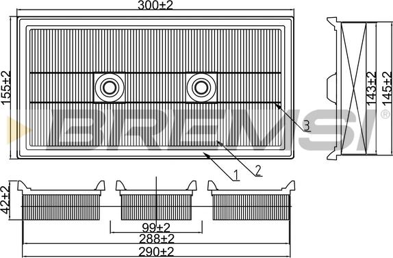 Bremsi FA1021 - Filter za zrak www.molydon.hr