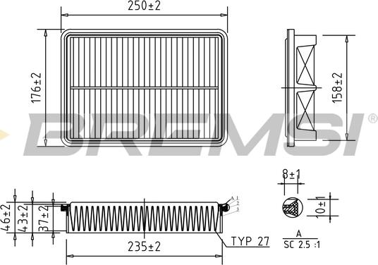 Bremsi FA1022 - Filter za zrak www.molydon.hr