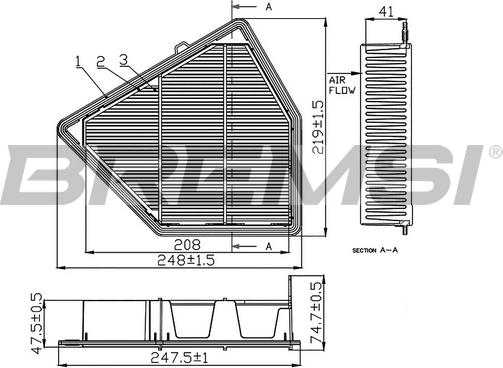 Bremsi FA1076 - Filter za zrak www.molydon.hr