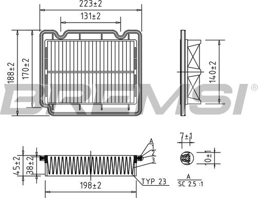 Bremsi FA1072 - Filter za zrak www.molydon.hr