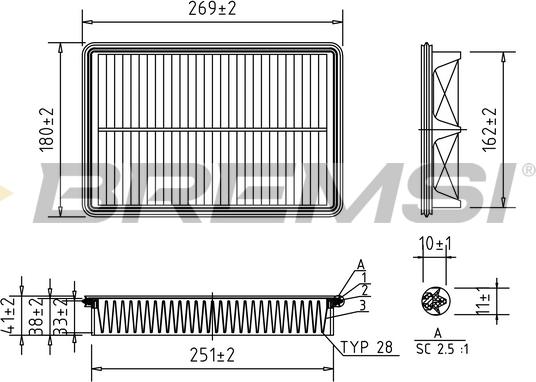 Bremsi FA1199 - Filter za zrak www.molydon.hr