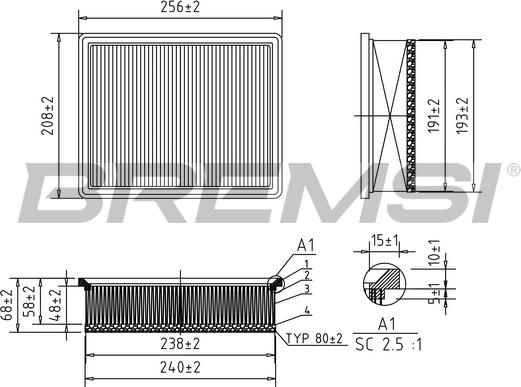 Bremsi FA1194 - Filter za zrak www.molydon.hr