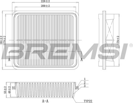 Bremsi FA1146 - Filter za zrak www.molydon.hr