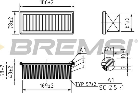 Bremsi FA1155 - Filter za zrak www.molydon.hr