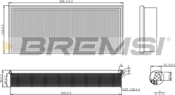 Bremsi FA1156 - Filter za zrak www.molydon.hr