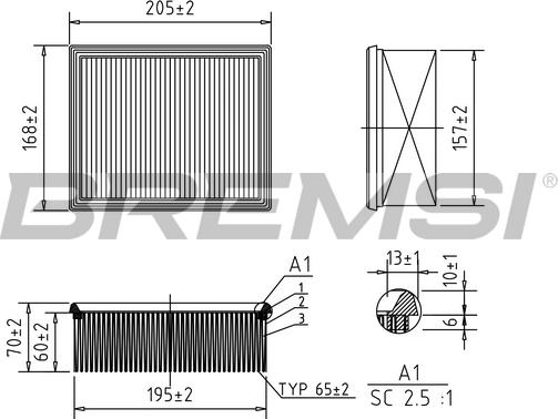 Bremsi FA1164 - Filter za zrak www.molydon.hr