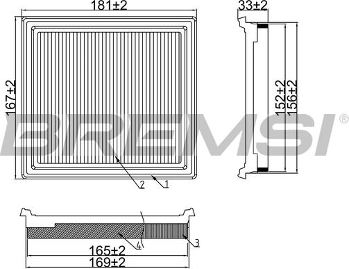 Bremsi FA1116 - Filter za zrak www.molydon.hr