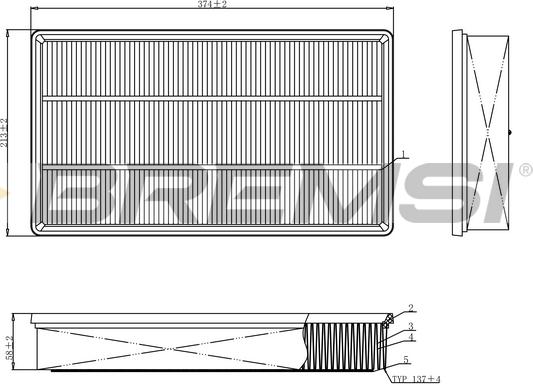 Bremsi FA1113 - Filter za zrak www.molydon.hr