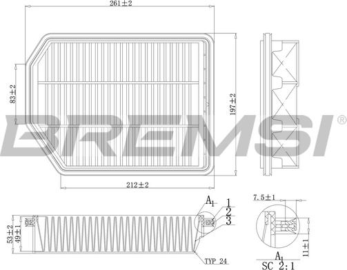 Bremsi FA1189 - Filter za zrak www.molydon.hr