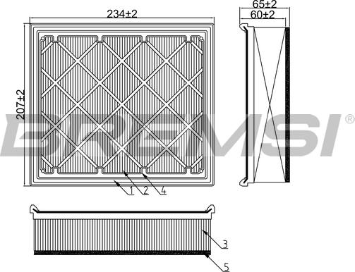 Bremsi FA1182 - Filter za zrak www.molydon.hr