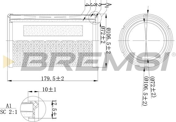 Bremsi FA1138 - Filter za zrak www.molydon.hr