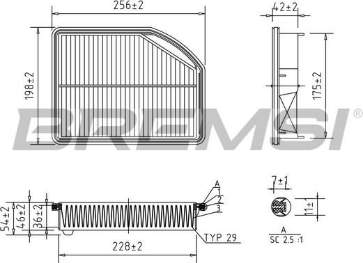 Bremsi FA1129 - Filter za zrak www.molydon.hr