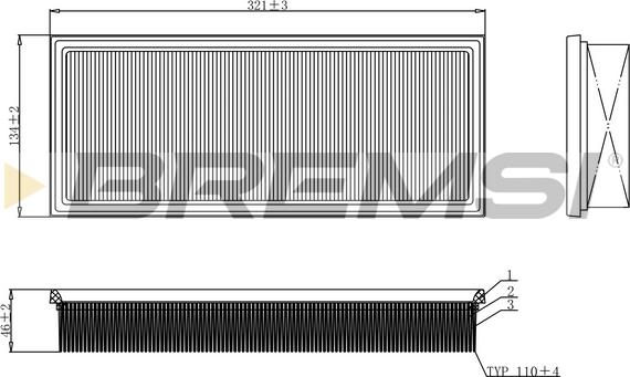 Bremsi FA1122 - Filter za zrak www.molydon.hr