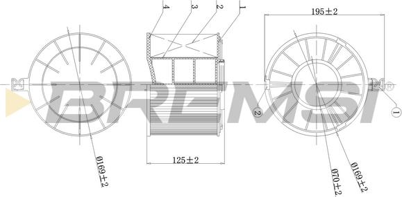 Bremsi FA1174 - Filter za zrak www.molydon.hr