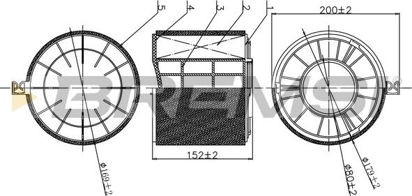 Bremsi FA1175 - Filter za zrak www.molydon.hr