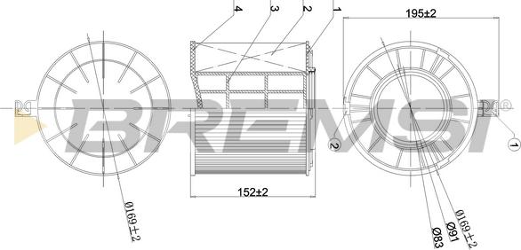 Bremsi FA1173 - Filter za zrak www.molydon.hr