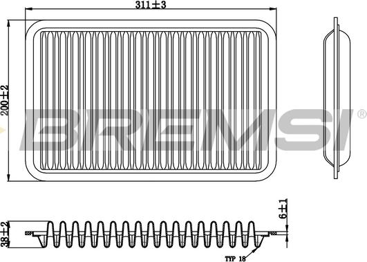 Bremsi FA1393 - Filter za zrak www.molydon.hr