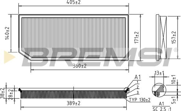 Bremsi FA1345 - Filter za zrak www.molydon.hr