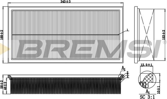 Bremsi FA1354 - Filter za zrak www.molydon.hr