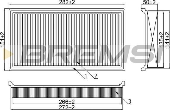 Bremsi FA1355 - Filter za zrak www.molydon.hr