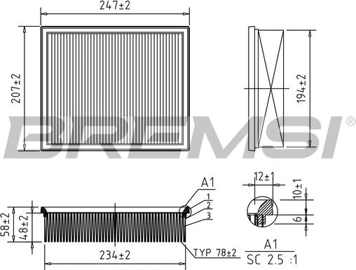 Bremsi FA1360 - Filter za zrak www.molydon.hr