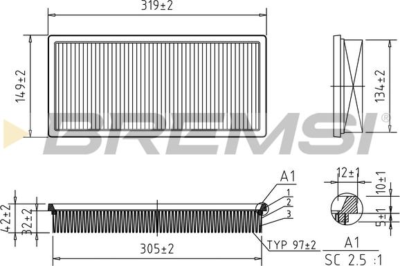 Bremsi FA1362 - Filter za zrak www.molydon.hr