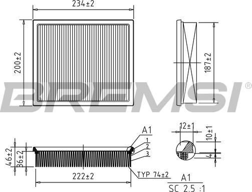 Bremsi FA1389 - Filter za zrak www.molydon.hr