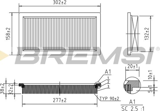 Bremsi FA1382 - Filter za zrak www.molydon.hr