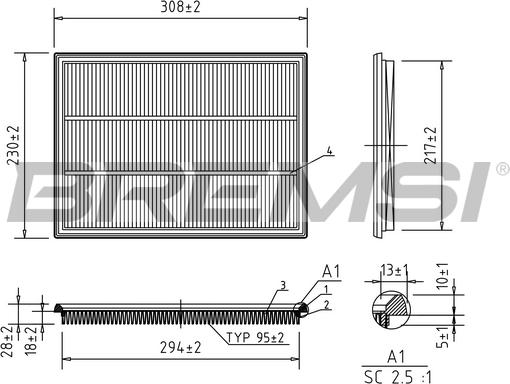 Bremsi FA1379 - Filter za zrak www.molydon.hr