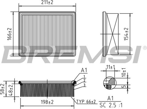 Bremsi FA1249 - Filter za zrak www.molydon.hr