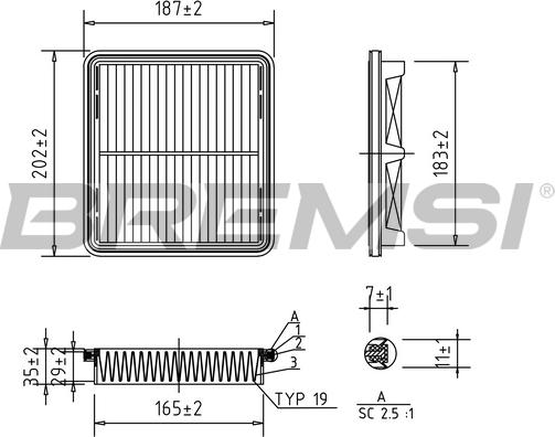 Bremsi FA1257 - Filter za zrak www.molydon.hr