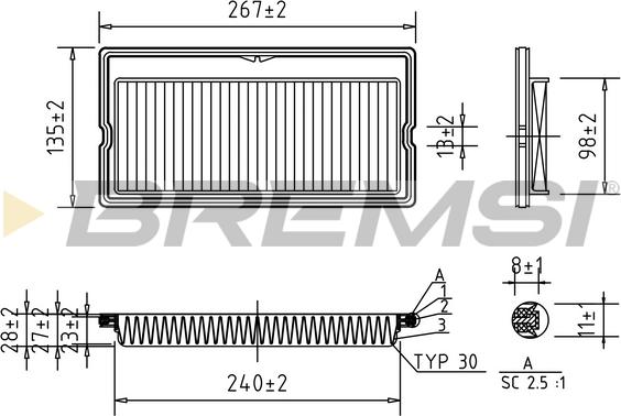 Bremsi FA1266 - Filter za zrak www.molydon.hr