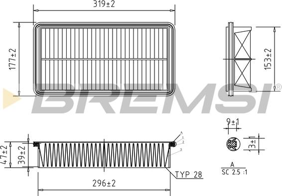 Bremsi FA1267 - Filter za zrak www.molydon.hr