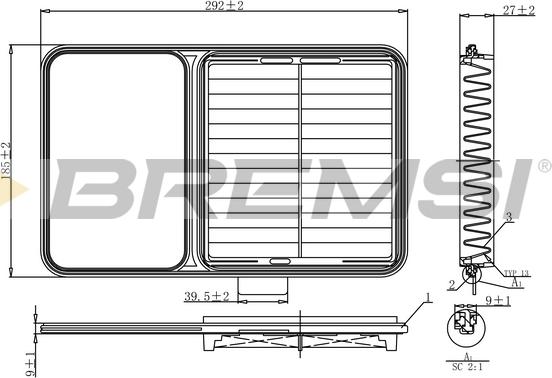 Bremsi FA1209 - Filter za zrak www.molydon.hr