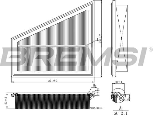 Bremsi FA1202 - Filter za zrak www.molydon.hr