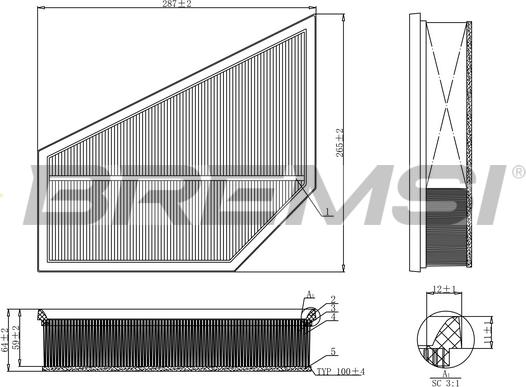 Bremsi FA1215 - Filter za zrak www.molydon.hr