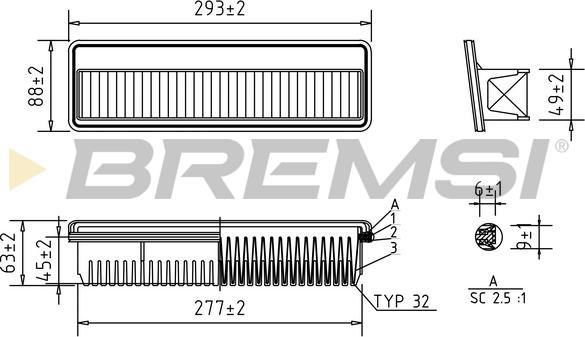 Bremsi FA1218 - Filter za zrak www.molydon.hr