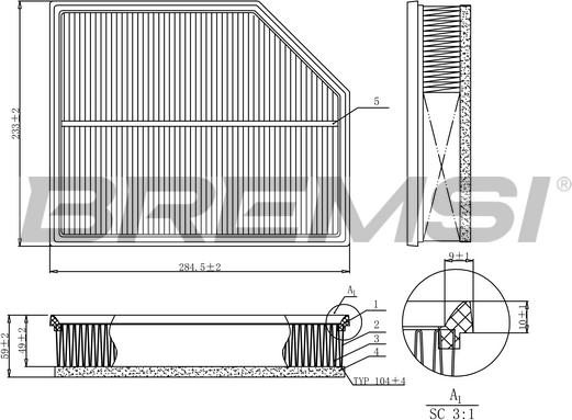 Bremsi FA1213 - Filter za zrak www.molydon.hr